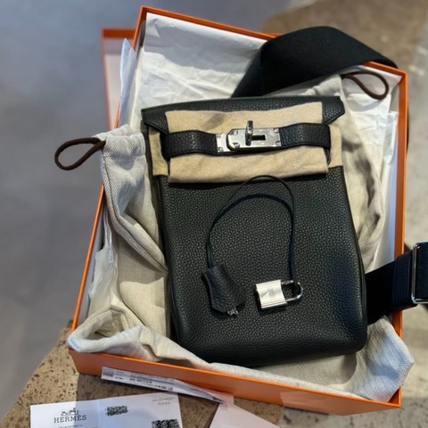 Hermes 愛馬仕 Hac a dos pm小號 8P鉛筆灰 銀扣 togo皮 B刻 99新
