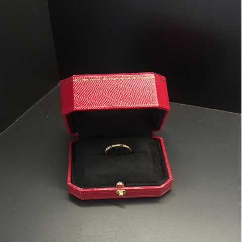 Cartier/卡地亞 LOVE系列 窄版 經典滿鑽 滿天星戒指 18K鋪鑲嵌滿鑽戒指尺碼53