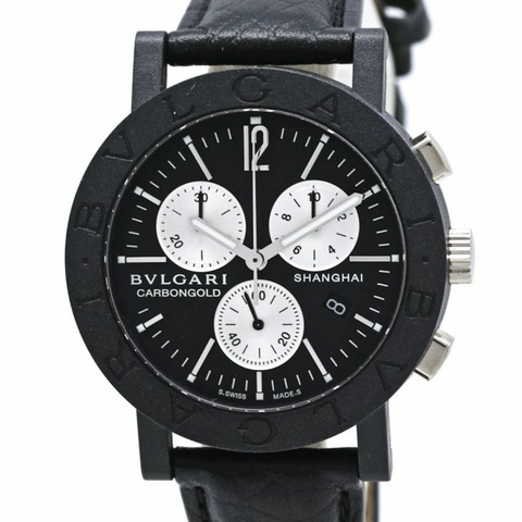 寶格麗 Bulgari Chronograph BBW38CGLDCH 6 BB38CLCH 男士腕錶 碳纖維 x 皮革 40531