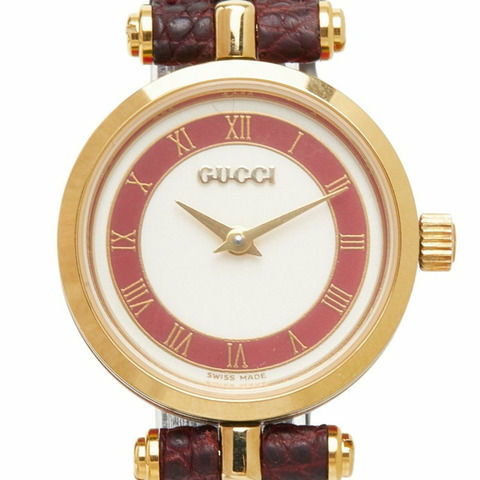 Gucci Sherry 系列 2000L 石英腕錶 白色錶盤 不鏽鋼錶帶 皮革錶帶 女士 GUCCI