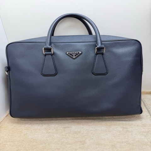 prada 普拉達 全皮深藍色公文包  尺寸36 9 30