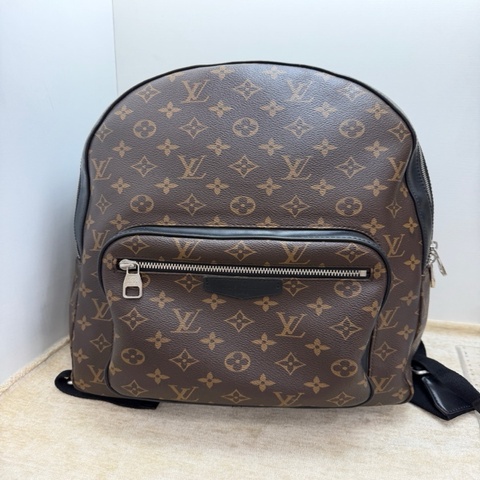 Louis Vuitton 路易威登 老花拼黑色牛皮Josh雙肩包 雙肩背包 尺寸32*40*13