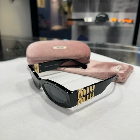 Miu Miu 金色Logo墨鏡 11W ｜Classic Trend CT精品｜台北東區實體