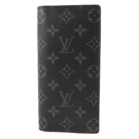 LOUIS VUITTON Monogram Eclipse Brazza長錢包