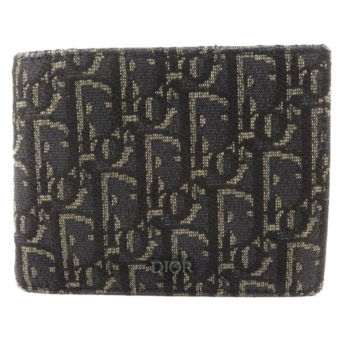 Dior 帆布/牛皮皮革Bifold Wallet錢包