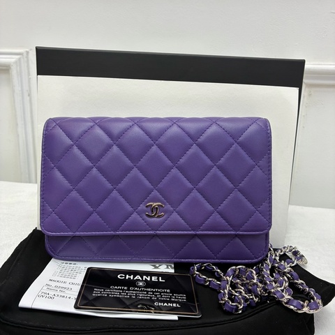 Chanel 紫色WOC 羊皮