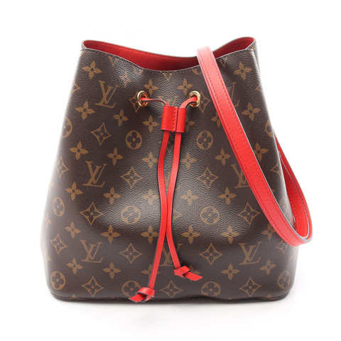 路易威登 NeoNoe 單肩包 M44021 Monogram 帆布 Coquelicot 皮革