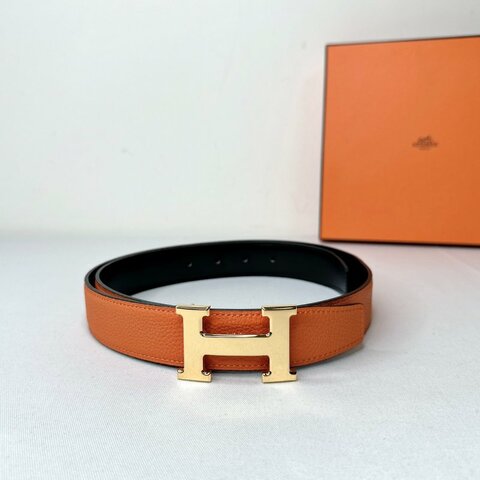 HERMES Constance H金扣雙面皮帶