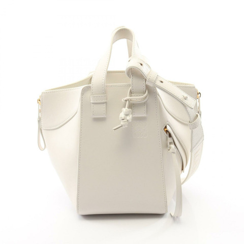 LOEWE Hammock Bag 迷你肩斜背包 白色真皮 二手 女款