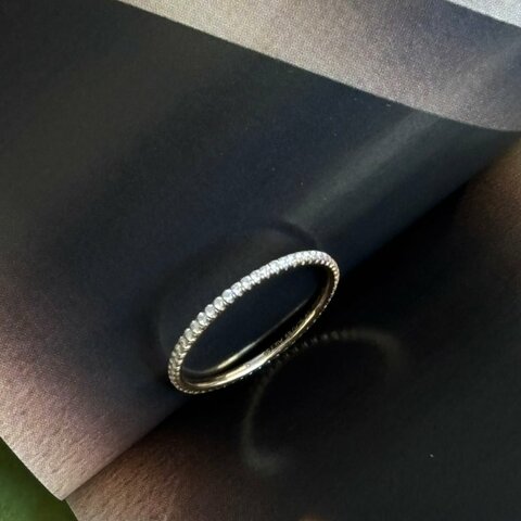 ::Cartier:: Étincelle de Cartier 鑲鑽18K 750/1000玫瑰金玫金戒指 線戒 59號