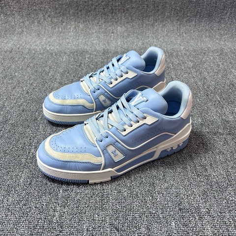 Louis Vuitton 路易威登 LV Trainer 天藍白 休閒板鞋40.5碼