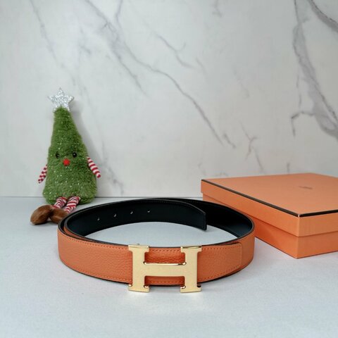 HERMES Constance H皮革雙面皮帶