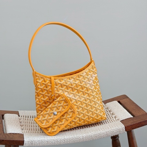高雅德/Goyard 戈雅BohèmeHobo包袋 mini hobo黃色腋下包子母包肩背包