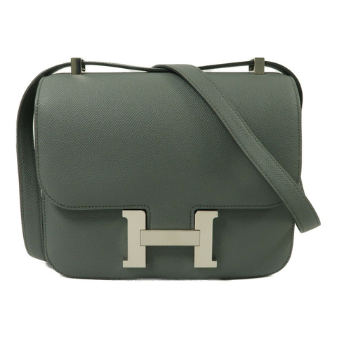 HERMES Epsom皮革Constance 24肩背袋Bleu Orage
