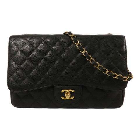 CHANEL 牛皮皮革Large Classic鏈帶肩背袋