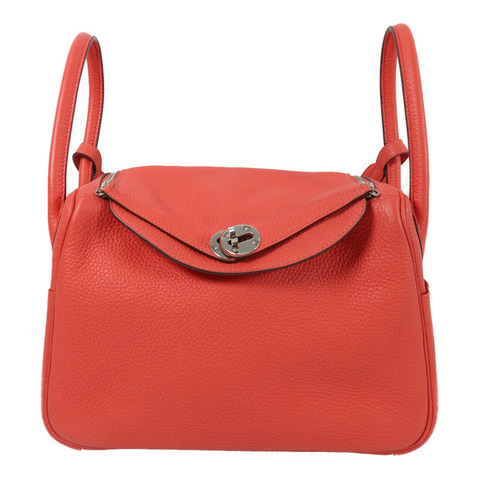 HERMES Clemence皮革Lindy 26手挽肩背兩用袋Rose Jaipur
