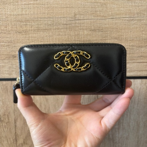Chanel 香奈兒 19 零錢包 零錢卡包（芯片款）拉鏈款