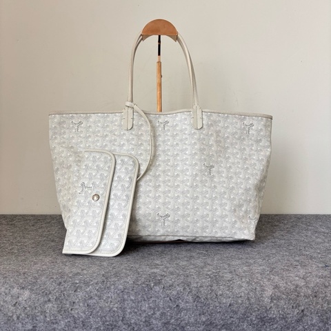 高雅德/Goyard SaintLouis 白色子母購物袋肩背包托特包