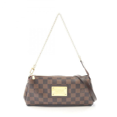 路易威登 Eva 鏈條肩背包 N55213 Damier 帆布棕色 Ebene 二手
