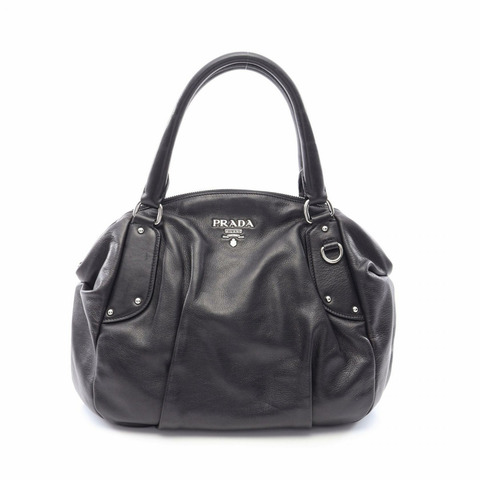 PRADA SOFT CALF 手提包 BL0529 皮革 黑色 二手 女士