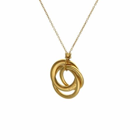 TIFFANY&CO 18K黃金蒂芙尼1837系列三環項鏈