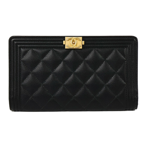 CHANEL 牛皮皮革Boy Chanel Long Wallet