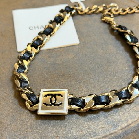 Chanel/香奈兒 復古方塊choker項鍊