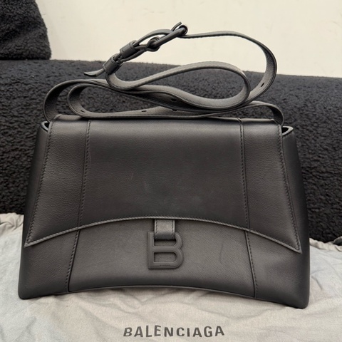 Balenciaga/巴黎世家 Downtown黑色小號沙漏包 底長29cm