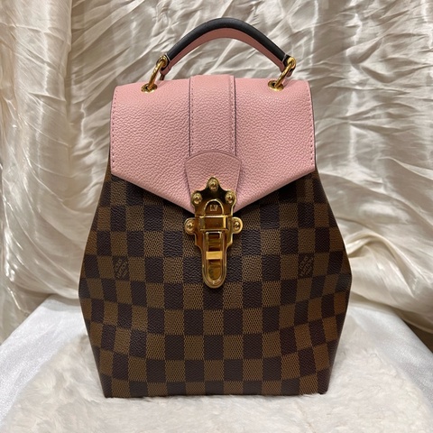 Louis Vuitton 路易威登| 【二手正品】棋盤格拼接後背包 (芭蕾粉) / 附單背帶