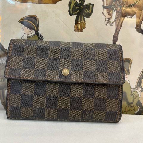 LV 路易威登 時尚印花 Damier Canvas 棋盤格錢包