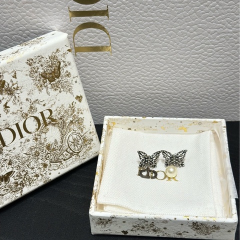 【撿漏價Full Set適合送禮👍🏻全網最便宜💫】Dior/迪奥 蝴蝶結耳釘