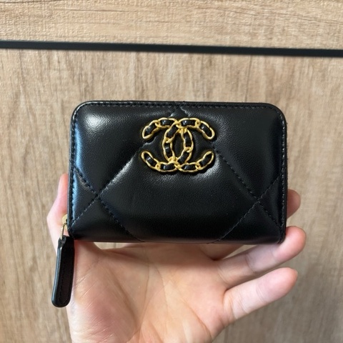 Chanel 香奈兒 19 零錢包 零錢卡包（芯片款）拉鏈款