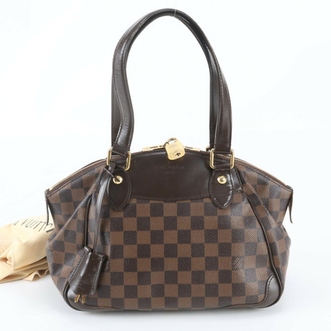 路易威登 Damier Verona PM N41117 棕色女士真皮手提包
