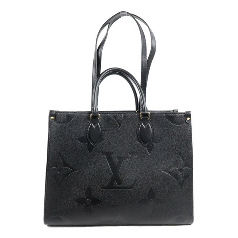 LOUIS VUITTON Monogram Empreinte On The Go MM金扣手挽肩背兩用袋