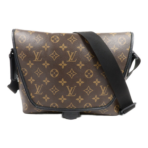 LOUIS VUITTON Monogram Macassar Magnetic Messenger Bag肩背袋棕色
