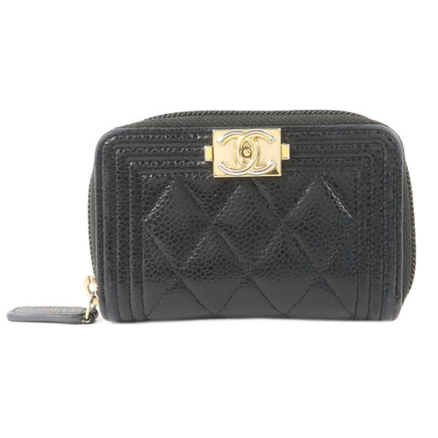 CHANEL 牛皮皮革Boy Chanel Zipped Coin Purse零錢包