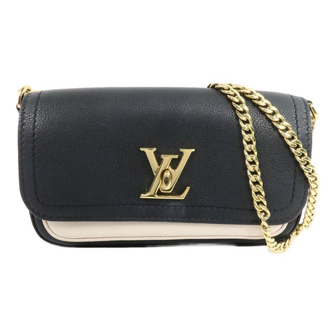 LOUIS VUITTON Grained Calf Lockme Tender Pochette鏈帶肩背袋