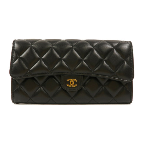 CHANEL 羊皮皮革Classic Flap Long Wallet長錢包