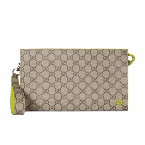 Gucci 男士 拉鍊手拿包均碼碼26cm*6cm*18cm