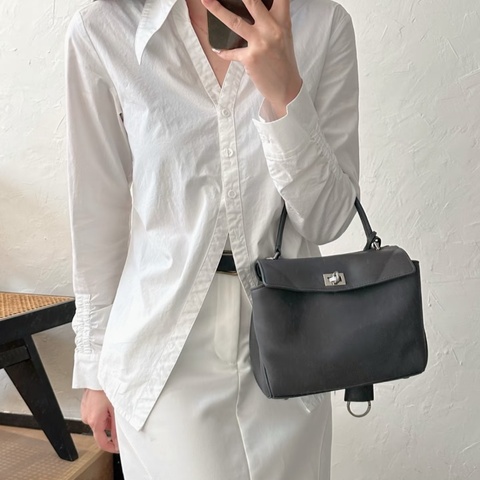 Balenciaga 巴黎世家 深灰色 Mini Rodeo 牛皮 手提包 肩背包 斜背包 8437122