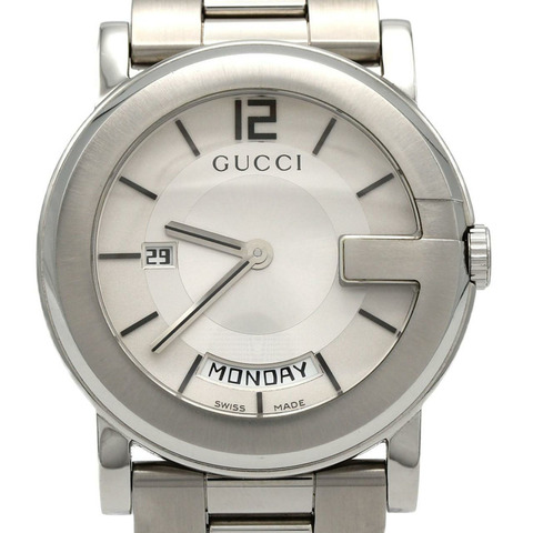 Gucci G-Round 101M YA101306 不鏽鋼石英錶