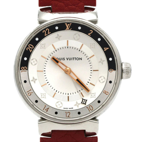 路易威登 Tambour Moon 雙時區 QA105 不鏽鋼石英錶
