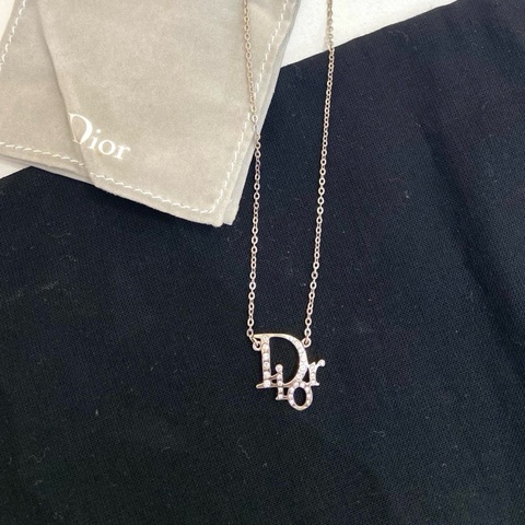 【撿漏價Full Set適合送禮👍🏻全網最便宜💫】Dior/迪奥 經典CD Logo 項鏈 銀色