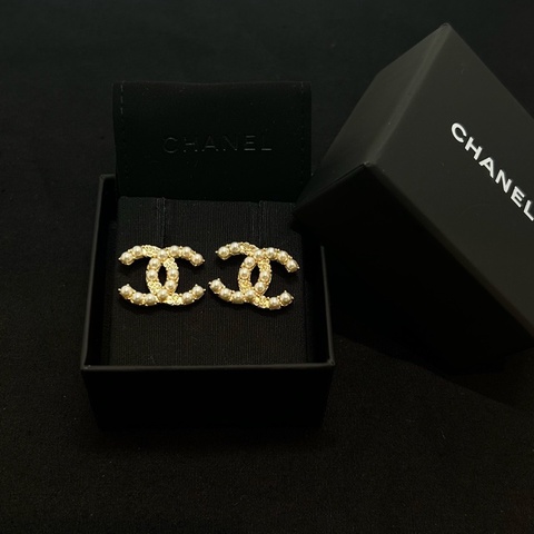 【撿漏價Full Set適合送禮👍🏻全網最便宜💫】Chanel/香奈兒 經典雙C Logo 耳飾 保值款