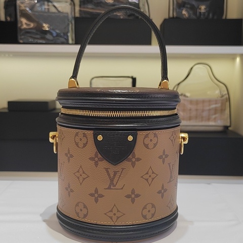 LV/路易威登 拼色老花發財桶