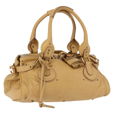 Chloe Paddington 手提包 皮革 米色 金色銀色 正品 193003V