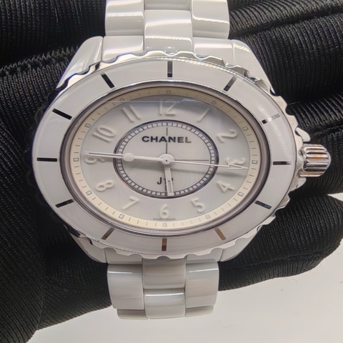 CHANEL香奈兒 J12系列H3442 白色陶瓷石英表 表徑33mm 有盒子2023保卡