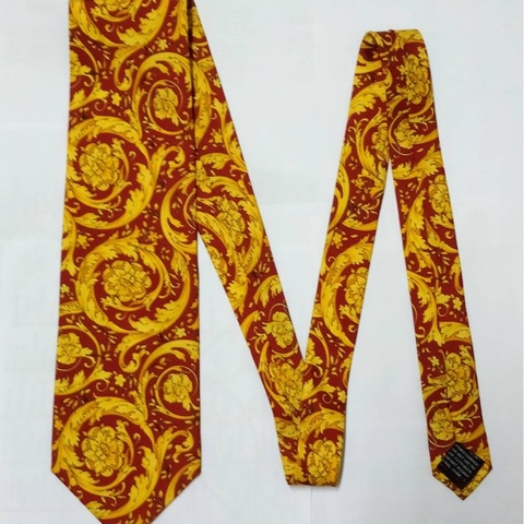 Gianni Versace  近全新 100%蠶絲 義大利製領帶