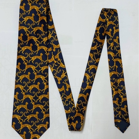 LANVIN 近全新 100%蠶絲 法國製領帶