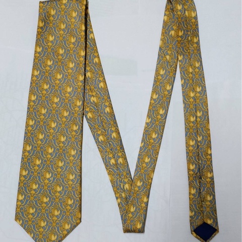LANVIN 近全新 100%蠶絲 法國製領帶